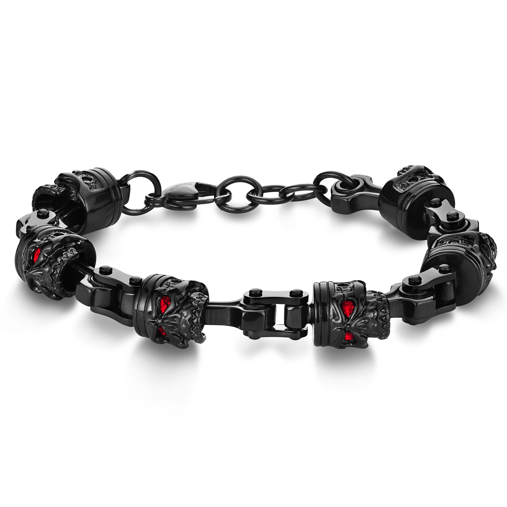 BB Simon Bakoo Bakoo Skull Belt Clear Ice Crystal Black Rap